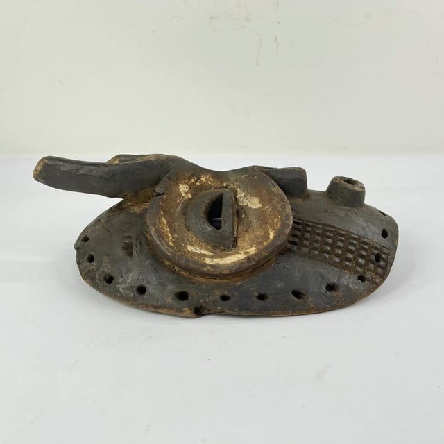 Wood Early 20th Century Bembe Mask with Awl Holes For Sale - Image 7 of 7