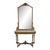 Vintage French Louis XVI Marble Top Gold Console Table W. Mirror For Sale