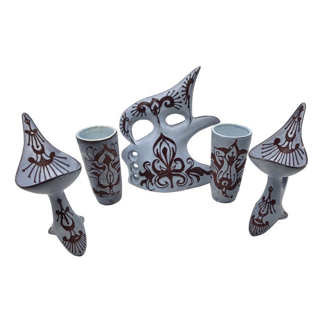 Vintage Table Setting by Gabrielle Mackiewicz, France, 1950s, Set of 5 For Sale