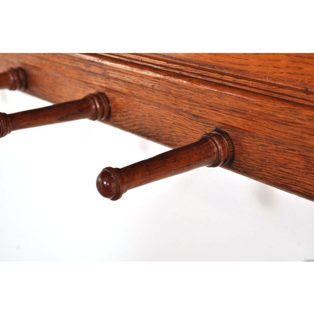 Antique Coat Rack in Oak, 1890s For Sale - Image 5 of 13