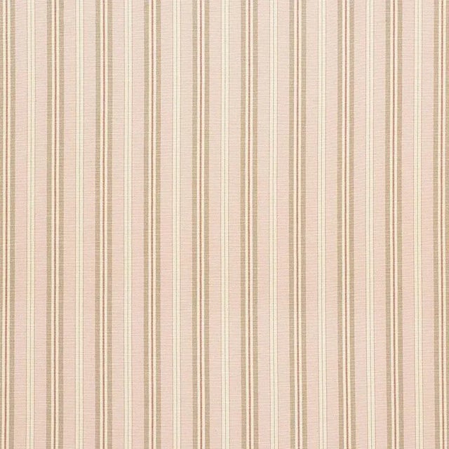 Sample - Schumacher Lewis Stripe Fabric in Blush For Sale