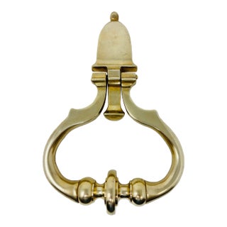Georgian Style Solid Polished Brass Door Knocker 1940 For Sale