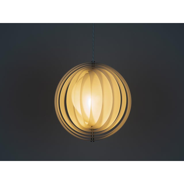 Paint Vintage Moon Pendant Lamp by Verner Panton for Louis Poulsen For Sale - Image 7 of 7