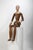 Stunning and rare jointed painter's mannequin, wooden shaft with painted hands and head and glass eyes. Italian production...