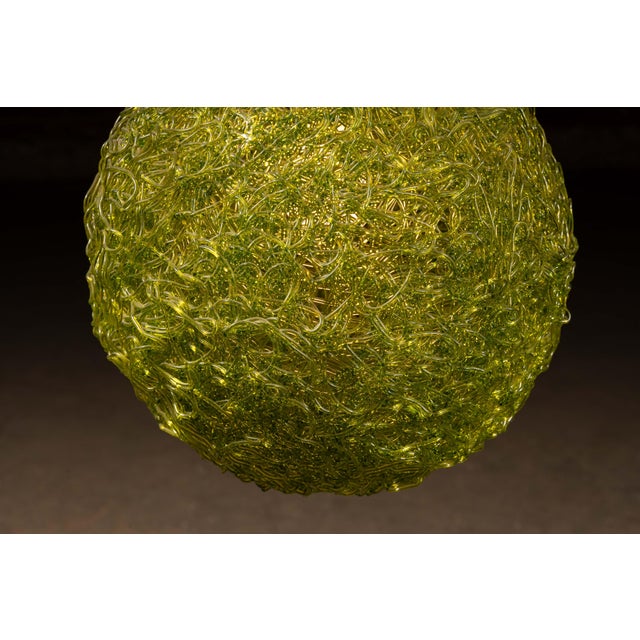Mid 20th Century MCM Acrylic Spaghetti Globe Pendant Light For Sale - Image 5 of 6