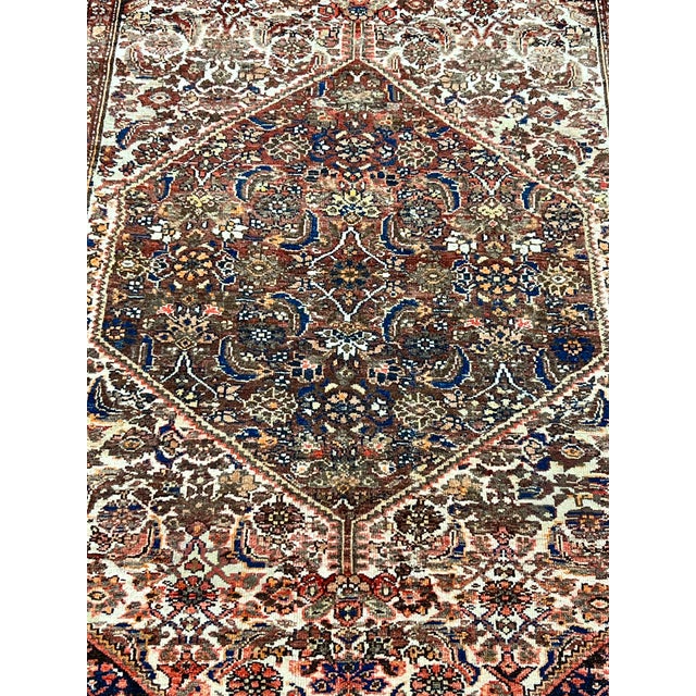 1980s Antique Persian Malayer Wool Rug 4’4” X 6’5” For Sale - Image 5 of 6