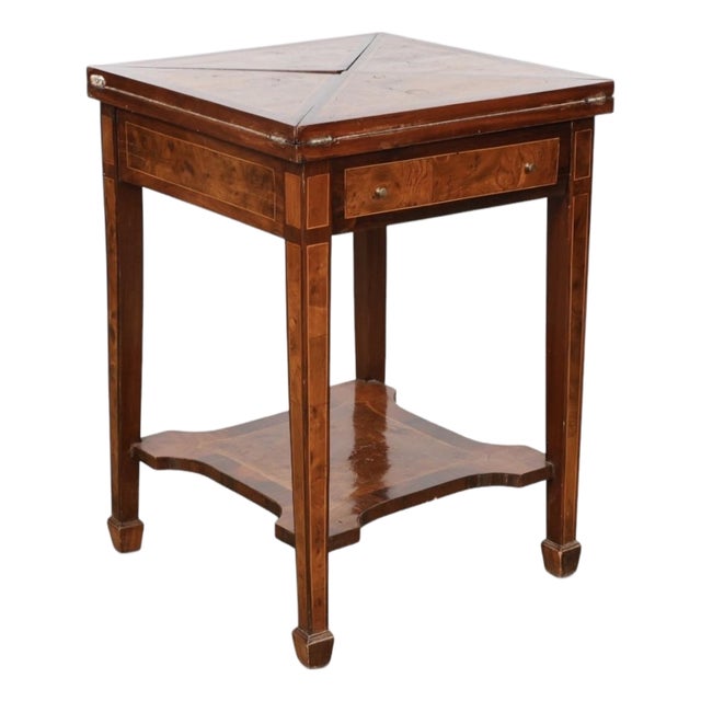 Late 19th Century Victorian Rosewood Handkerchief Envelope Game or Card Table For Sale
