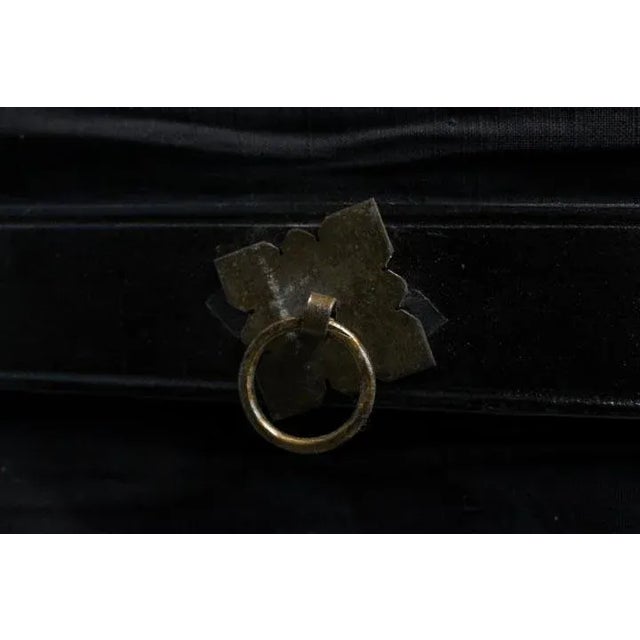 Vintage Tapestry Door Curtain Family Scene For Sale - Image 4 of 10