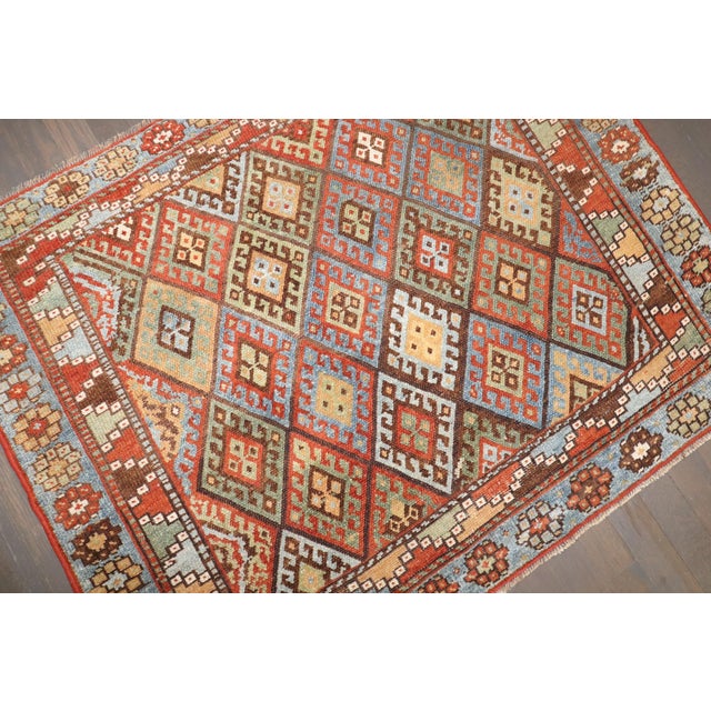 Early 20th Century Zabihi Collection Colorful Tribal Jaff Kurd Mini Rug - 2'11" x 3'8" For Sale In New York - Image 6 of 7