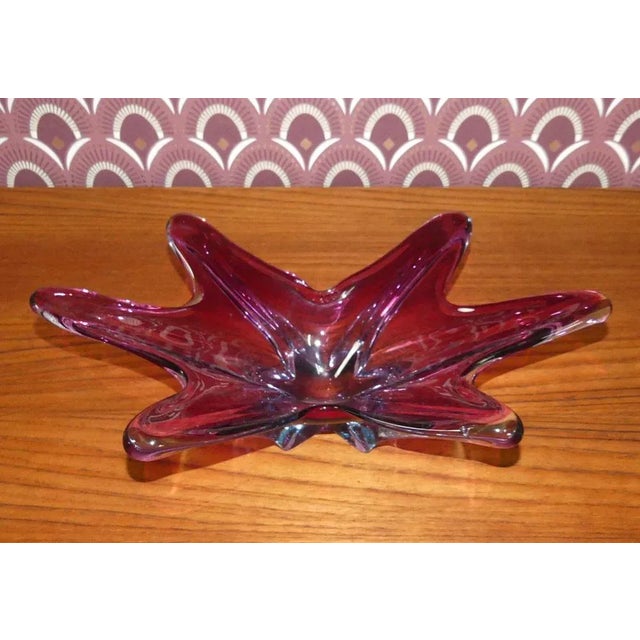 Large Art Deco Style Murano Glass Star Bowl, 1960s For Sale - Image 5 of 6