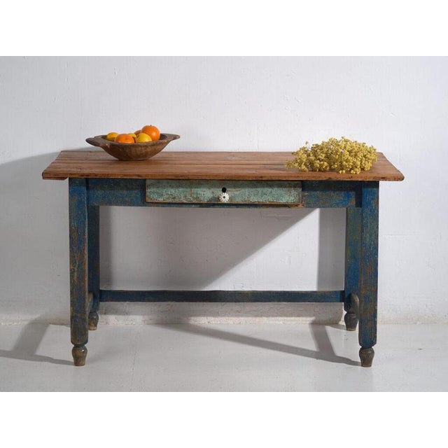 European Rustic Pine Work Table by Amaru For Sale - Image 10 of 12