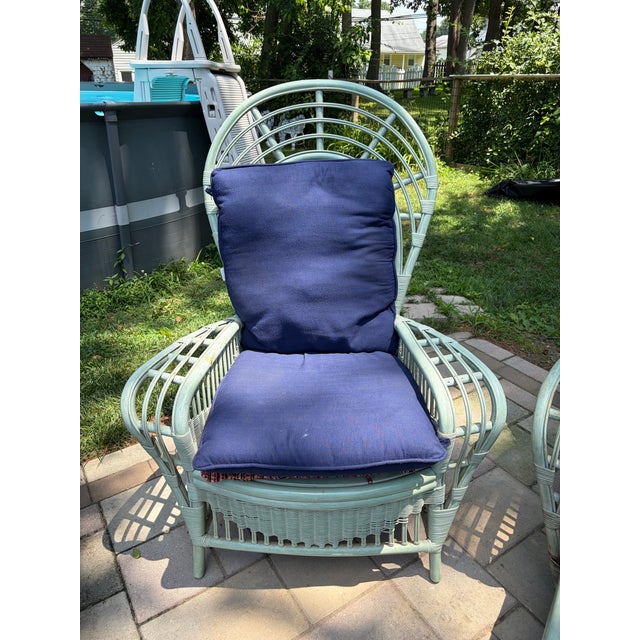 Traditional Vintage Rattan Ficks Reed 6 Piece Outdoor Set For Sale - Image 3 of 6
