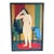 Vintage Abstract Modernist Oil Painting of a Nude Woman For Sale
