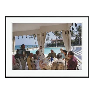 Contemporary Dining at Wilmot’s 1968 by Slim Aarons Black Framed C-Print For Sale