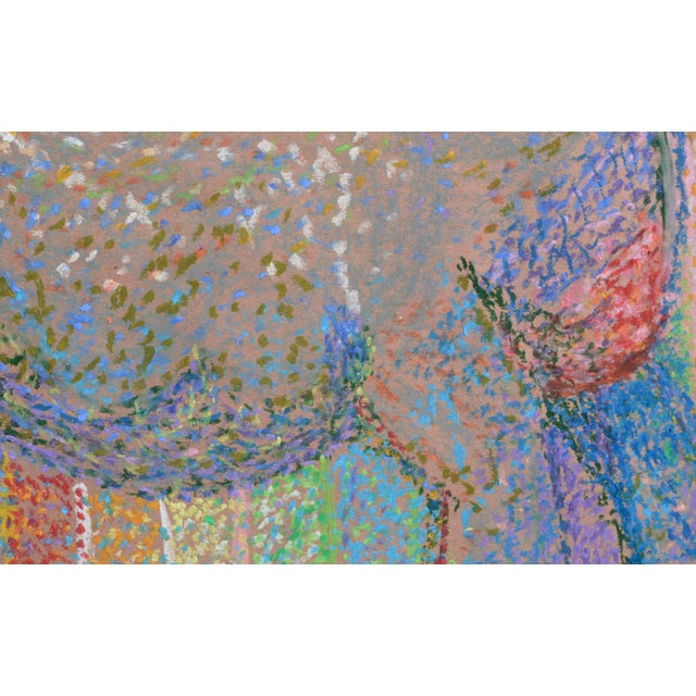 Contemporary Pointilist Goat Pastel Drawing by Karen Druker For Sale - Image 4 of 11