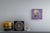 Keeping an Eye on You by Elena Burykina | Oil on panel Painting of a helmet on a purple background For Sale - Image 4 of 5