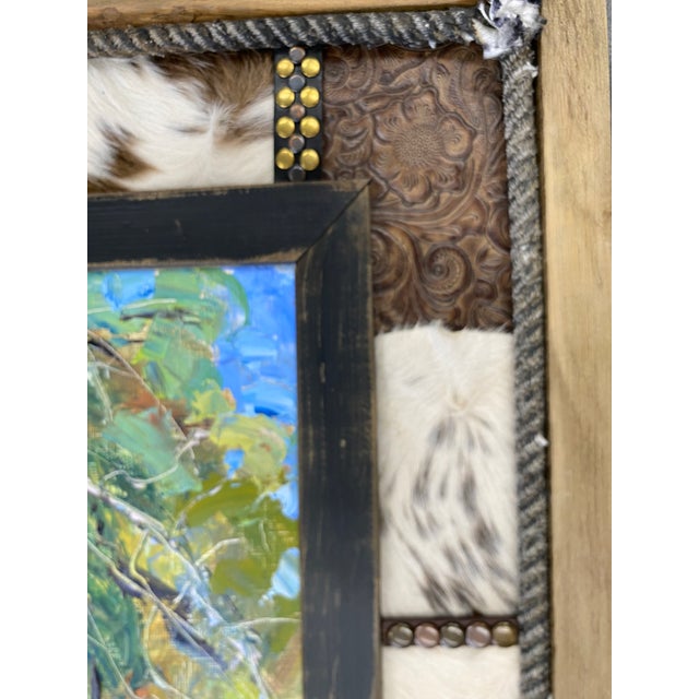 "Afternoon Shade"~ Lorie Batson, Original Oil Painting. A Sunlit Scene That Depicts Cows Resting Under Mesquite Trees in Texas. For Sale - Image 12 of 13