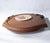 vintage mid-century modern wooden serving tray by Fred Press features a carved wooden platter with side handles and a...