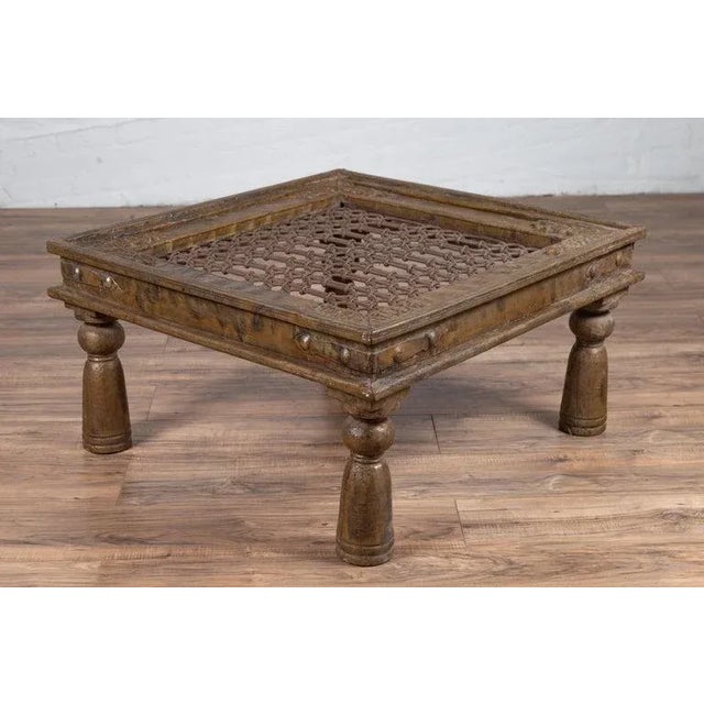 Indian Brass Coffee Table For Sale - Image 12 of 13