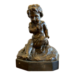 Vintage Bronze Cherub Figure