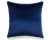 Traditional The House of Scalamandré Torino Velvet Pillow, Navy For Sale - Image 3 of 3