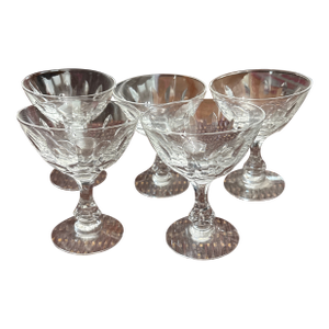 Tiffin Champagne Coupes-Set of 5- H1957-1966