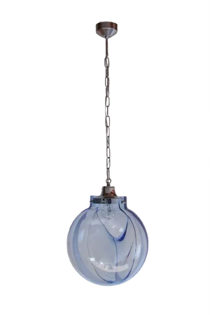 Italian Murano Glass Ball Pendant Lamp by Toni Zuccheri for Venini, 1960s