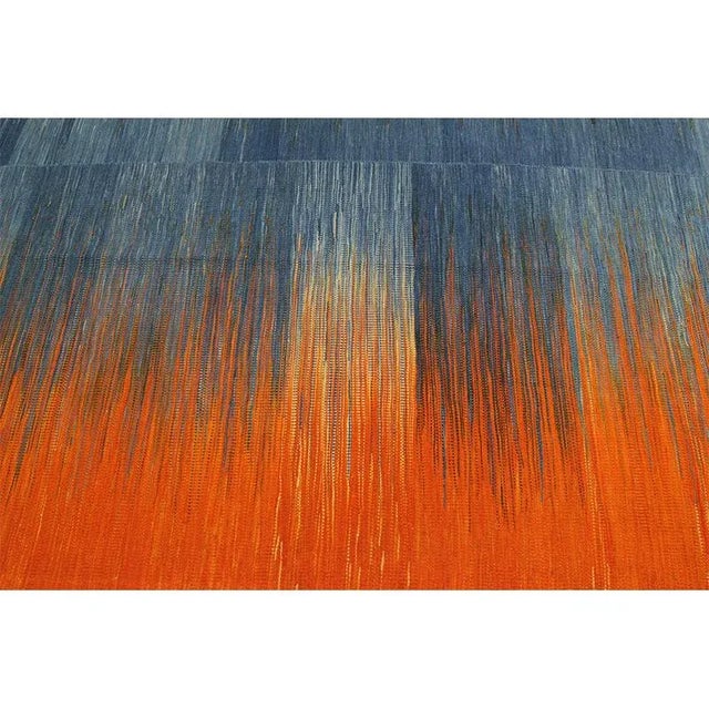 2010s Handwoven Scandinavian Style Persian Kilim Rug 8’4″ X 11’10” For Sale - Image 5 of 12