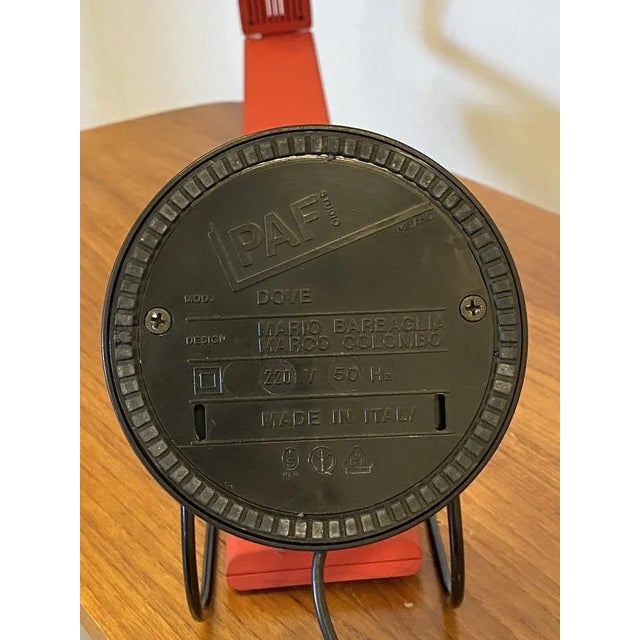 Black Table Lamp Model Dove by Mario Barbaglia and Marco Colombo for Paf Studio, 1980s For Sale - Image 8 of 9