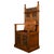 Gothic Antique 19thC French Carved Oak Gothic Revival Throne Storage Chair Seat 1880 For Sale - Image 3 of 13