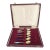 1950s Gustav Hellstrøm Norway Sterling Guilloché Enamel Vermeil Demitasse Spoons, Set of 6 in Original Case For Sale