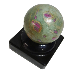 Mineral Specimen Sphere on Amthyest Glass Stand
