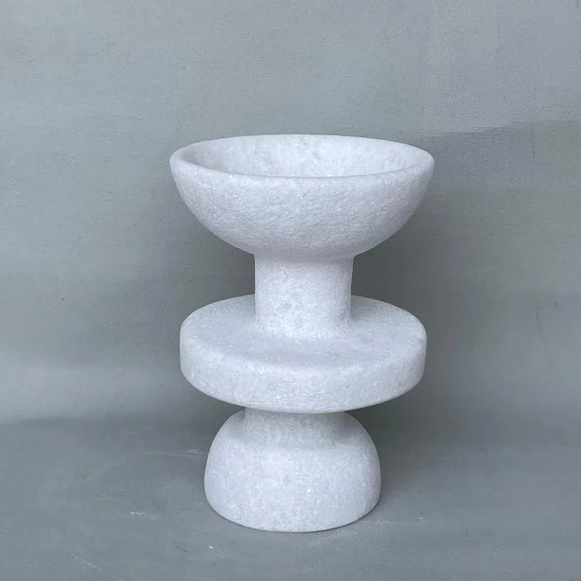 Contemporary Naxian Marble Vase by Tom Von Kaenel For Sale - Image 3 of 6