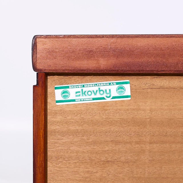 Brown Skovby Mid Century Danish Rosewood Credenza Bar Cabinet For Sale - Image 8 of 8