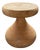 Sculptural Round Table Crafted From Solid Mango Wood, Natural Finish For Sale