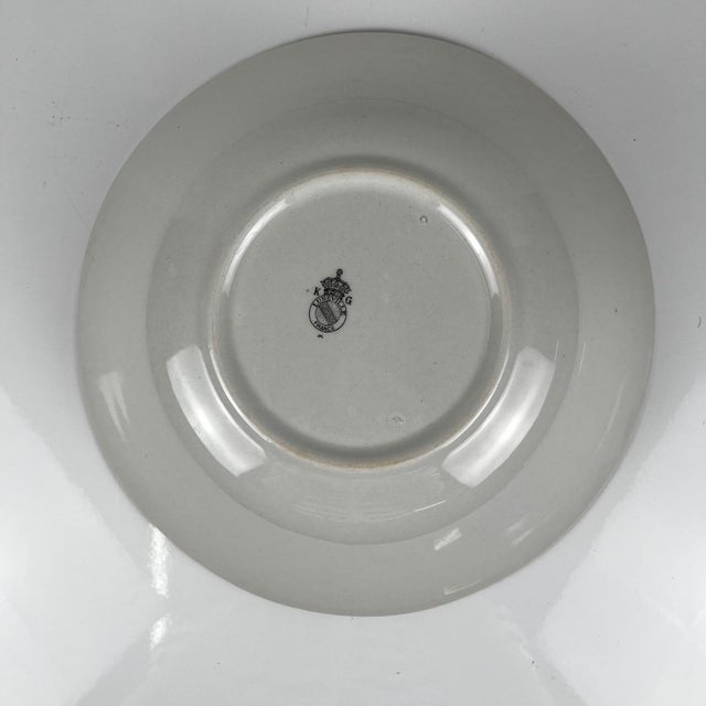 1980s MM Salad Bowl Reverbère Model with Tulip Motif by Kg Lunéville, 1980s For Sale - Image 5 of 9