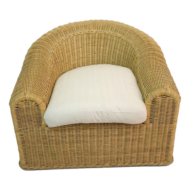 Rattan Outdoor Armchair, 1990s For Sale