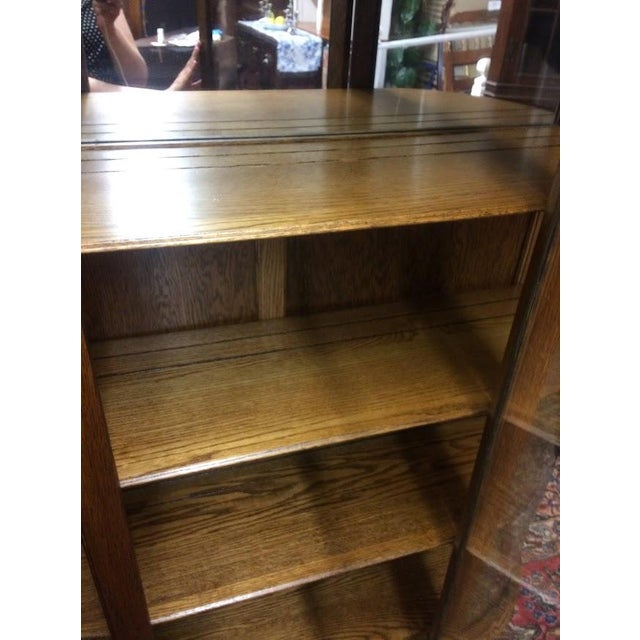 Antique Oak Bowfront China Cabinet, Bowfront Cabinet For Sale - Image 12 of 17