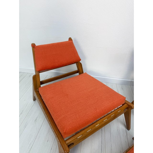 Vintage Hunting Lounge Chairs with Ottomans by Heinz Heger for PGH Annaberg-Buchholz, 1960s, Set of 4 For Sale - Image 9 of 17