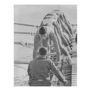 1967 Rowing Black and White Photograph
