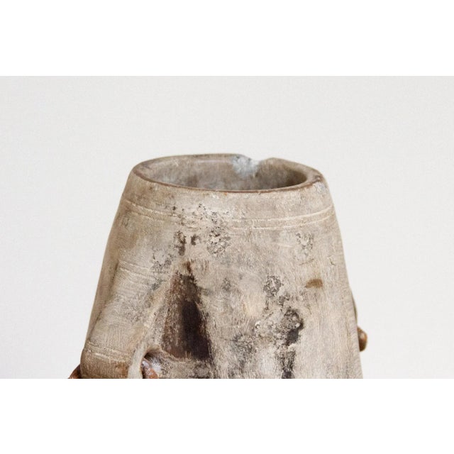 Wood Primitive Rustic Water Pot-Agwari For Sale - Image 7 of 9