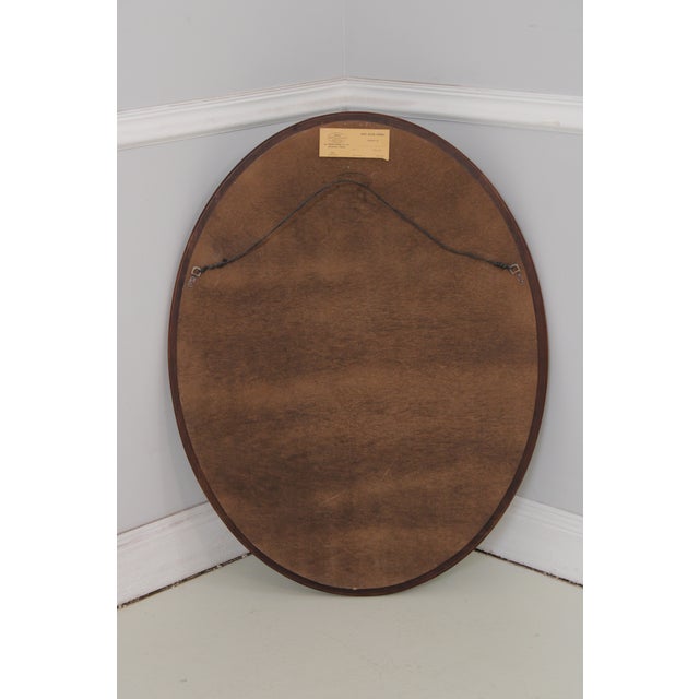 Henkel Harris Cherry Oval Wall Mirror For Sale - Image 11 of 12