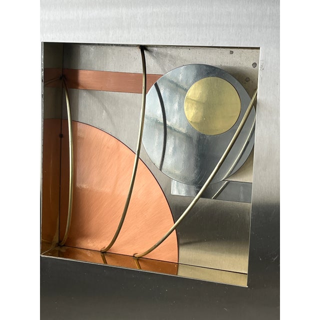 Motivated Seller: 1990s Brutalist Mixed Metal Wall Sculptures Attributed to Curtis Jere - Set of 4 For Sale - Image 10 of 15