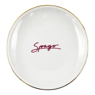 Vintage Spago Restaurant Butter Dish Beverly Hills Los Angeles, Ca Porcelain For Sale