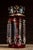 Pair of 19th Century Bohemian Ruby Glass Mantle Lusters With Prisms For Sale - Image 4 of 10