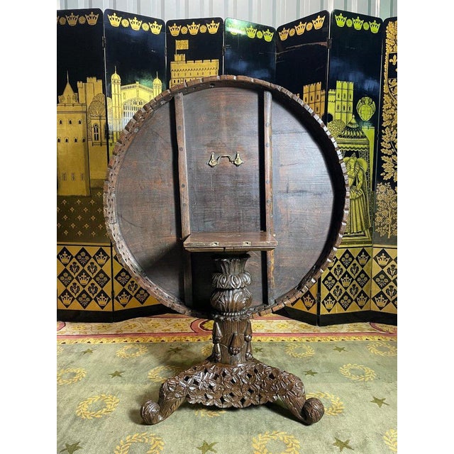 Indonesian Pedestal Dining Table For Sale - Image 3 of 8