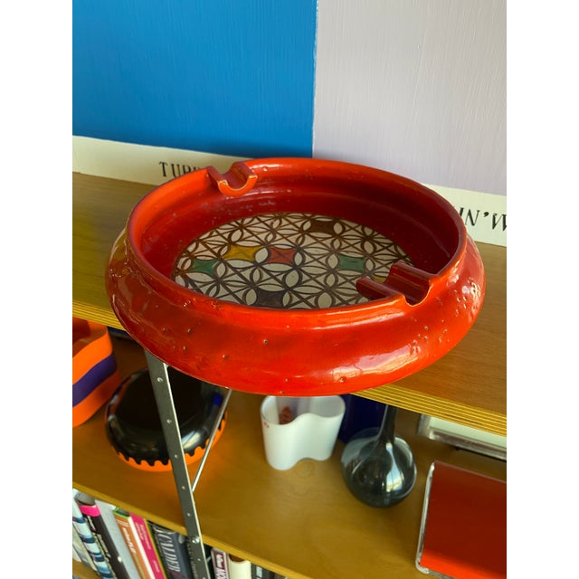 Large 1960s Aldo Londi Bitossi Italy Rosenthal Netter Ceramic Cigar Ashtray Catchall For Sale - Image 9 of 10