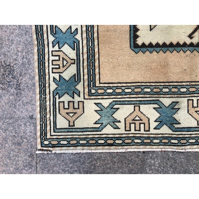 1960s 1960s Vintage Anatolian Handmade Tribal Rug- 3′11″ × 5′7″ For Sale - Image 5 of 11