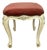 Vintage French Upholstered Ottoman For Sale