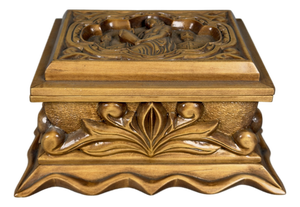 Vintage Hand-Carved Wooden Jewelry Box by Ignoto, 1960s